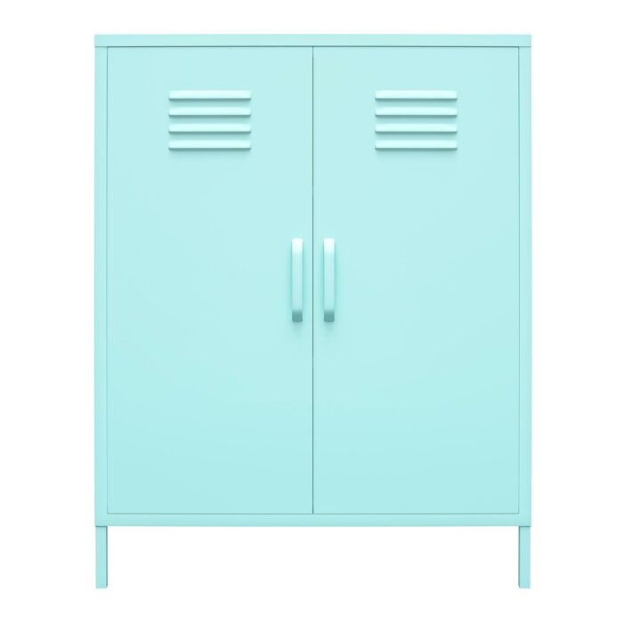 Novogratz Cache 2 Door Metal Locker Storage Cabinet Blue/Mint/Orange/Yellow-22735