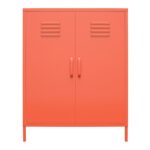 Novogratz Cache 2 Door Metal Locker Storage Cabinet Blue/Mint/Orange/Yellow-22741