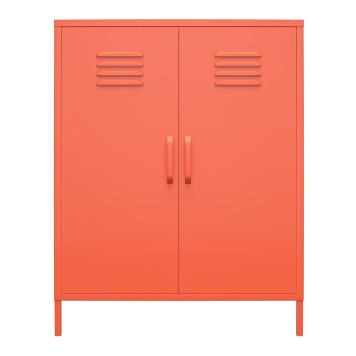 Novogratz Cache 2 Door Metal Locker Storage Cabinet Blue/Mint/Orange/Yellow-22741