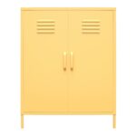 Novogratz Cache 2 Door Metal Locker Storage Cabinet Blue/Mint/Orange/Yellow-22738