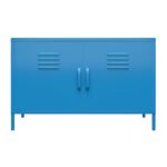 Novogratz Cache 2 Door Metal Locker Accent Cabinet in Blue/Mint/Orange/Yellow-0