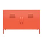 Novogratz Cache 2 Door Metal Locker Accent Cabinet in Blue/Mint/Orange/Yellow-22727