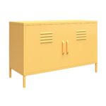 Novogratz Cache 2 Door Metal Locker Accent Cabinet in Blue/Mint/Orange/Yellow-22726