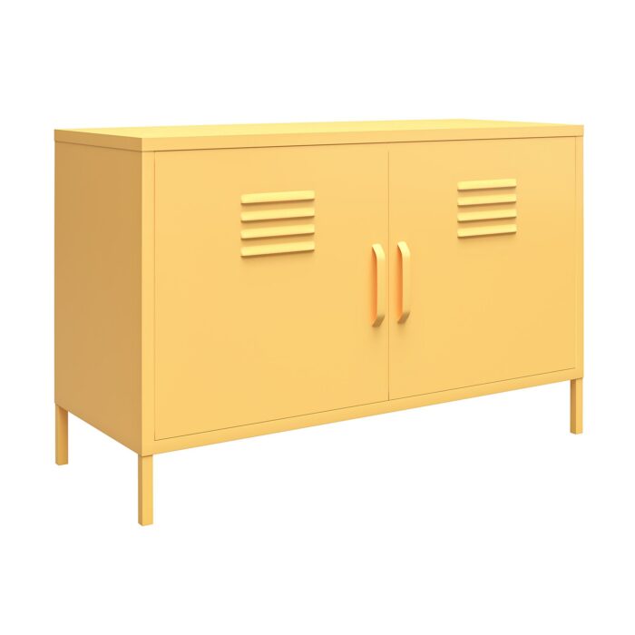 Novogratz Cache 2 Door Metal Locker Accent Cabinet in Blue/Mint/Orange/Yellow-22726
