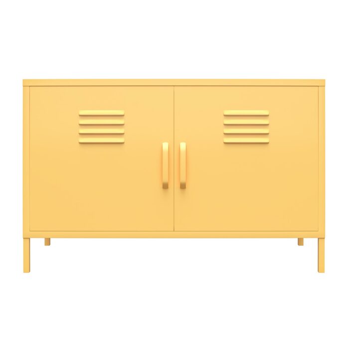 Novogratz Cache 2 Door Metal Locker Accent Cabinet in Blue/Mint/Orange/Yellow-22728