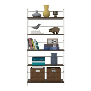 Novogratz Webster 5 Shelf Bookcase Walnut-0