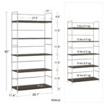 Novogratz Webster 5 Shelf Bookcase Walnut-22810