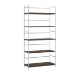 Novogratz Webster 5 Shelf Bookcase Walnut-22809
