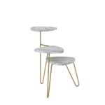 Novogratz Athena Plant Stand Black/White marble-22709