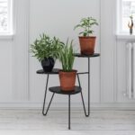 Novogratz Athena Plant Stand Black/White marble-22714