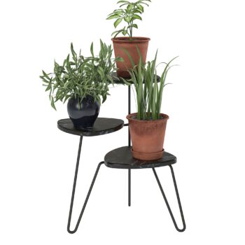 Novogratz Athena Plant Stand Black/White marble-0