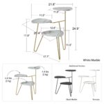 Novogratz Athena Plant Stand Black/White marble-22712