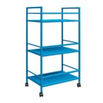 Novogratz Cache Metal Rolling Cart Blue/Mint/Orange/Yellow-0