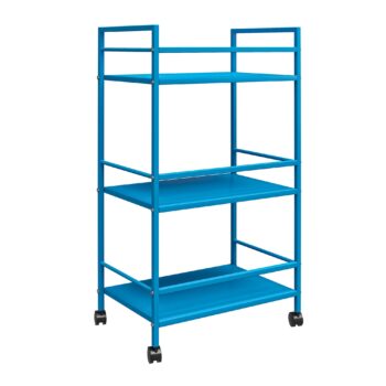 Novogratz Cache Metal Rolling Cart Blue/Mint/Orange/Yellow-0