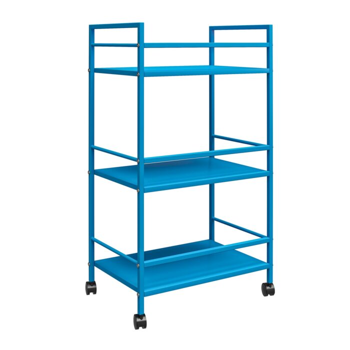 Novogratz Cache Metal Rolling Cart Blue/Mint/Orange/Yellow-0