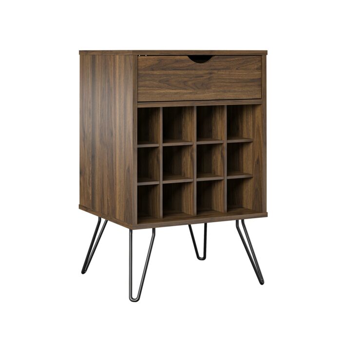Novogratz Concord Beverage Storage Stand in Brown Oak/Natural/Walnut -22777