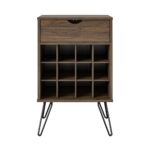 Novogratz Concord Beverage Storage Stand in Brown Oak/Natural/Walnut -22773