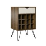 Novogratz Concord Beverage Storage Stand in Brown Oak/Natural/Walnut -22774