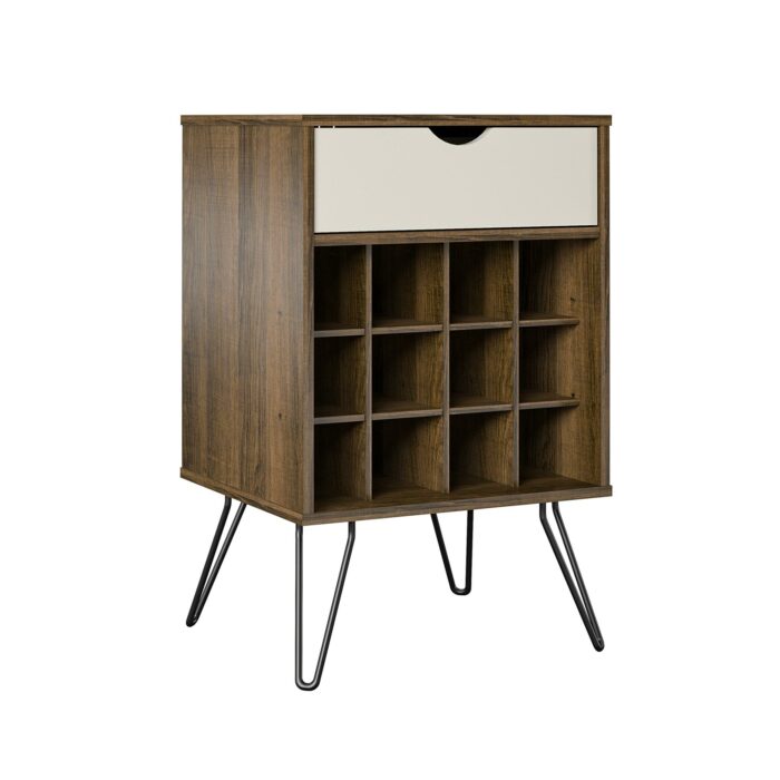 Novogratz Concord Beverage Storage Stand in Brown Oak/Natural/Walnut -22774