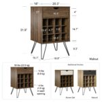 Novogratz Concord Beverage Storage Stand in Brown Oak/Natural/Walnut -22776