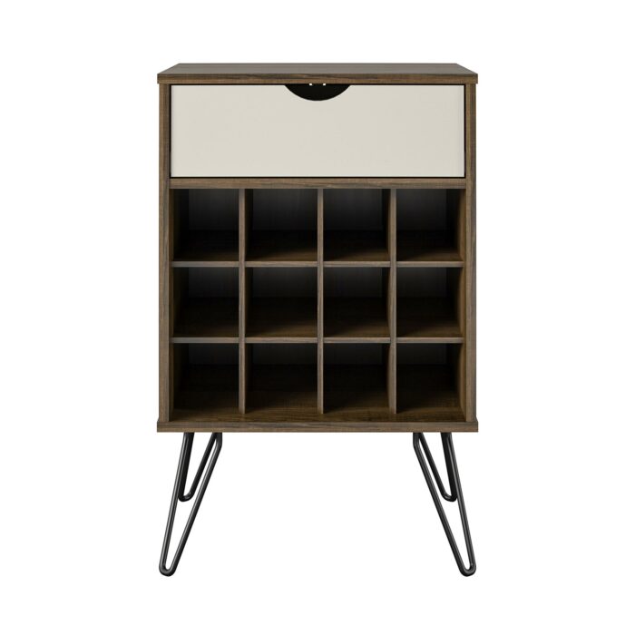 Novogratz Concord Beverage Storage Stand in Brown Oak/Natural/Walnut -22770