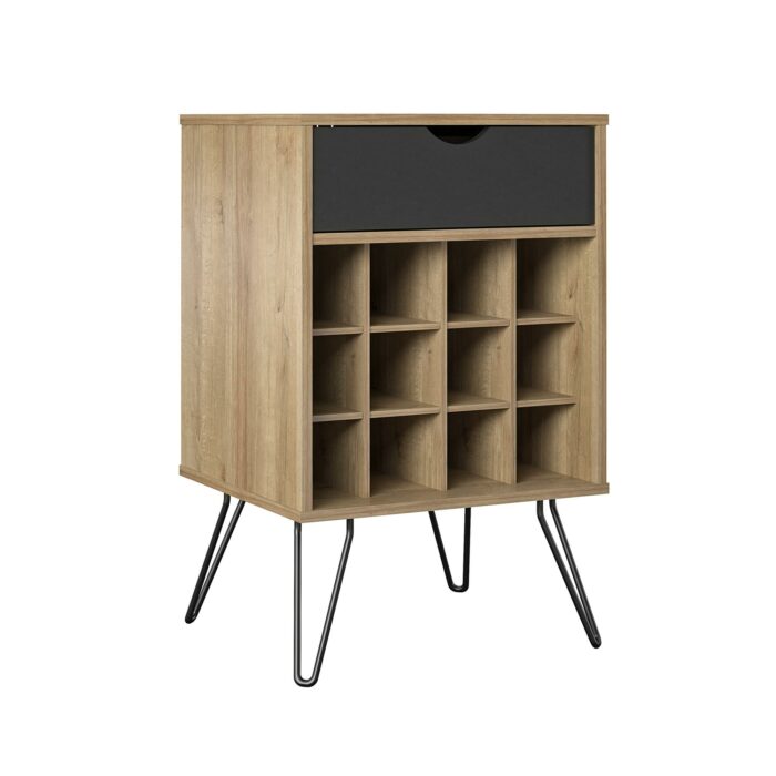 Novogratz Concord Beverage Storage Stand in Brown Oak/Natural/Walnut -22771