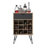 Novogratz Concord Beverage Storage Stand in Brown Oak/Natural/Walnut -22772