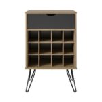 Novogratz Concord Beverage Storage Stand in Brown Oak/Natural/Walnut -22769