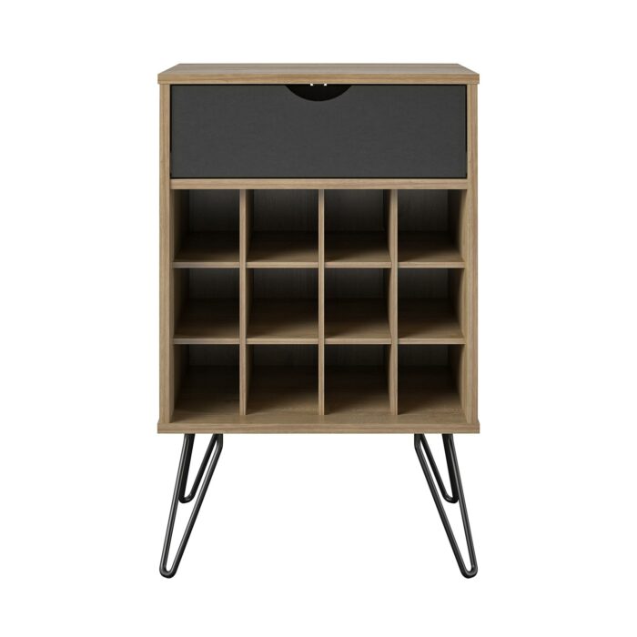 Novogratz Concord Beverage Storage Stand in Brown Oak/Natural/Walnut -22769