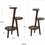 Novogratz Brittany Retro Plant Stand in Walnut wood veneer-22662