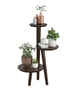 Novogratz Brittany Retro Plant Stand in Walnut wood veneer-0