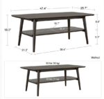 Novogratz Brittany Coffee Table walnut finish on wood veneer -22669