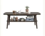 Novogratz Brittany Coffee Table walnut finish on wood veneer -0