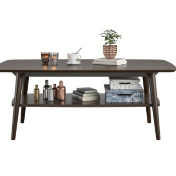 Novogratz Brittany Coffee Table walnut finish on wood veneer -0