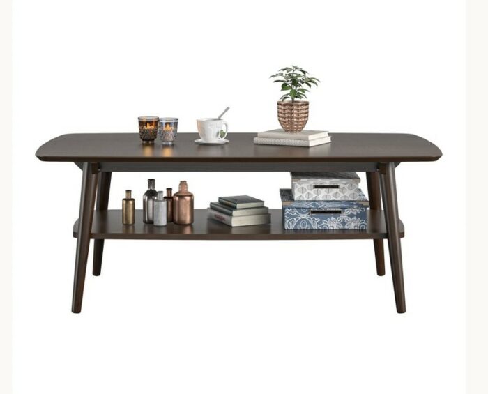Novogratz Brittany Coffee Table walnut finish on wood veneer -0