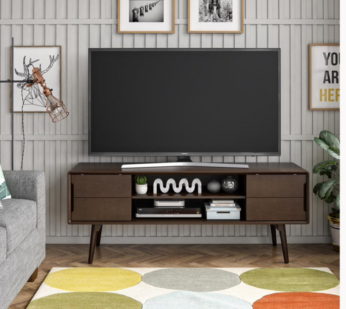 Novogratz Brittany TV Stand 55” Walnut Veneer-22680