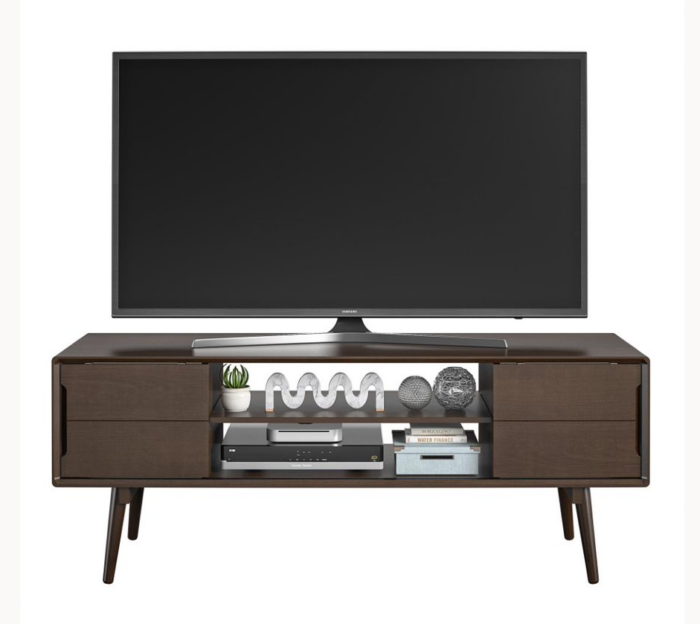 Novogratz Brittany TV Stand 55” Walnut Veneer-0