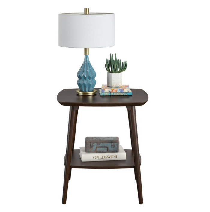 Novogratz Brittany End Table walnut finish on wood veneer-0