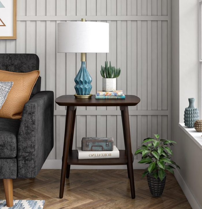 Novogratz Brittany End Table walnut finish on wood veneer-22686