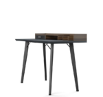 Alphason Memphis Desk walnut & charcoal grey finish-22688