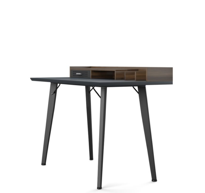 Alphason Memphis Desk walnut & charcoal grey finish-22688