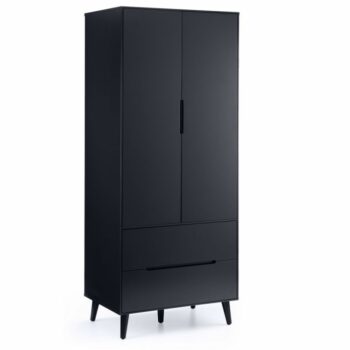 Julian Bowen Alicia 2 Door Retro Wardrobe in anthracite-0