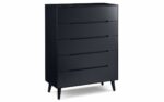 Julian Bowen Alicia 5 Drawer Retro Chest in Anthracite-0