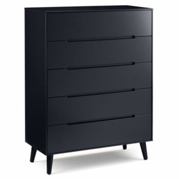 Julian Bowen Alicia 5 Drawer Retro Chest in Anthracite-0