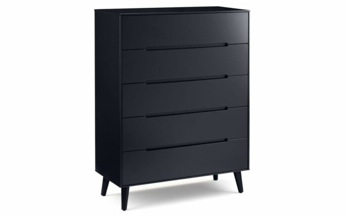 Julian Bowen Alicia 5 Drawer Retro Chest in Anthracite-0