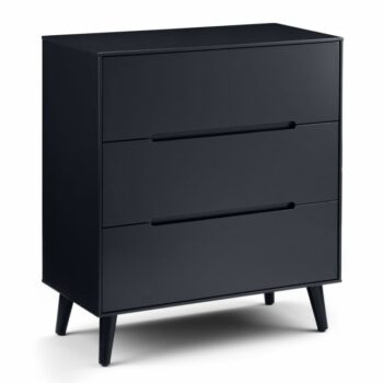 Julian Bowen Alicia 3 Drawer Retro Chest in Anthracite-0