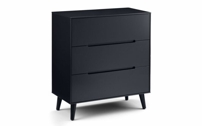 Julian Bowen Alicia 3 Drawer Retro Chest in Anthracite-0