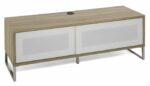Alphason Helium Floor Standing or Wall Mounted TV Unit in Black White or Oak & White-0