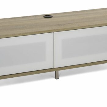 Alphason Helium Floor Standing or Wall Mounted TV Unit in Black White or Oak & White-0
