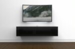 Alphason Helium Floor Standing or Wall Mounted TV Unit in Black White or Oak & White-23201